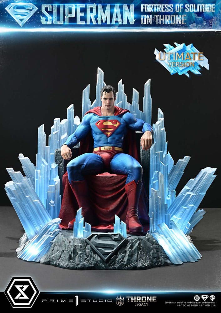 DC Comics Throne Legacy Collection Statue Statue 1/4 Superman Fortress of Solitude on Throne (Design by Gabriele Dell'Otto) Ultimate Version 52 cm